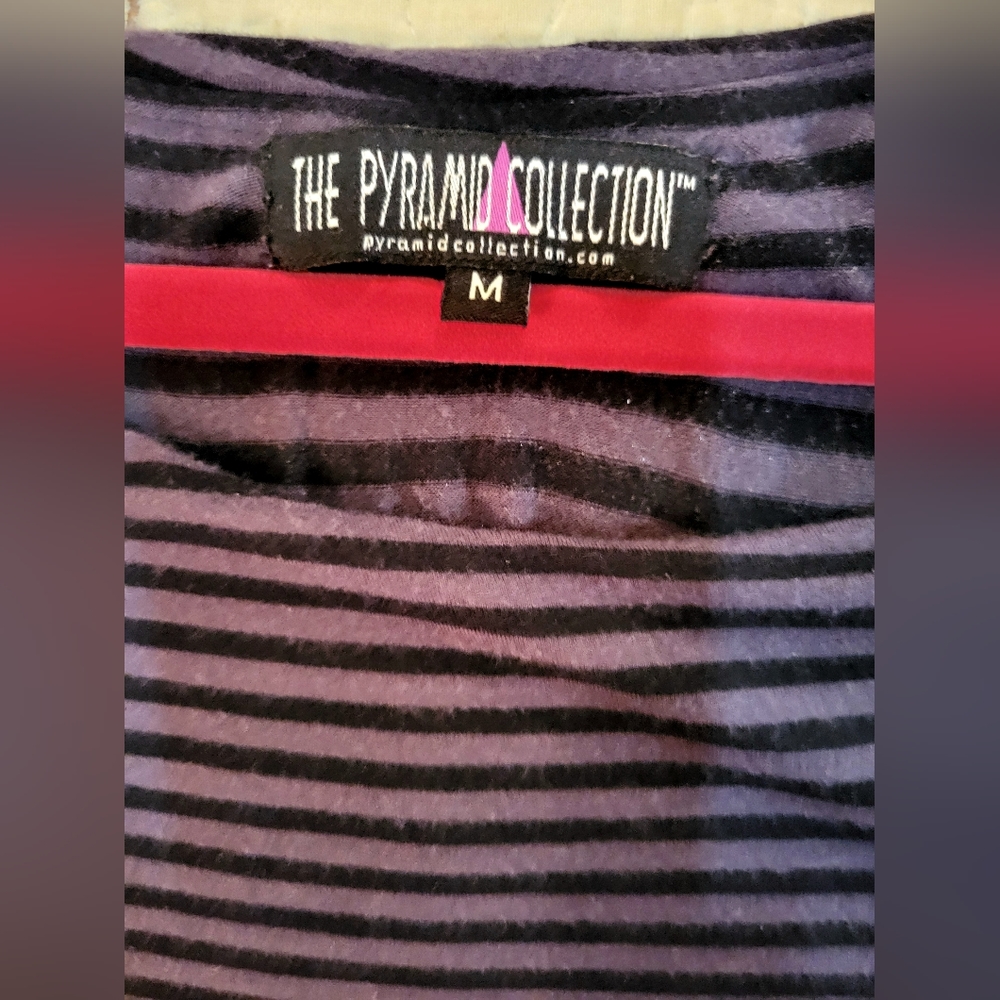 Pyramid Collection Layered Striped Tunic/Sweater - Picture 3 of 5